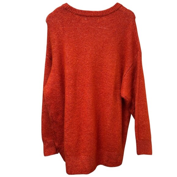 OLD NAVY Womens Sweater Plus Size 2X Orange Rust Crew Neck Knit Pullover - Picture 5 of 6